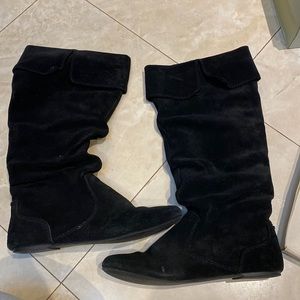 Sam & Libby black suede boots size 8